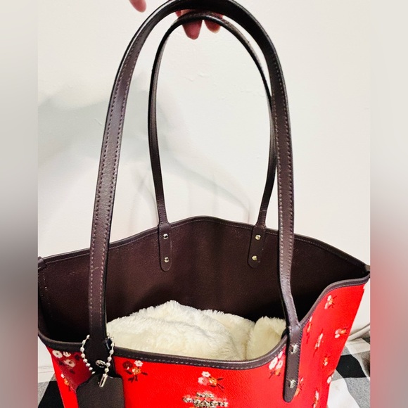 COACH Floral Reversible Tote Handbag - Picture 3 of 12